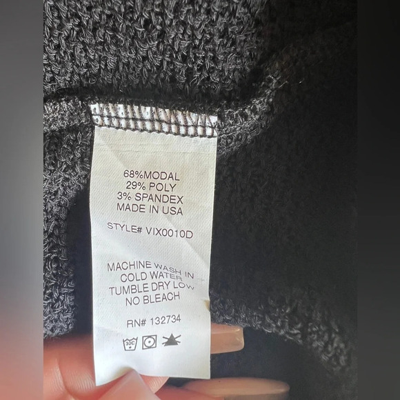 ViX Paula Hermanny Black Ana Mid Length Cover Up Dress Women’s Size S NWT - Picture 11 of 11